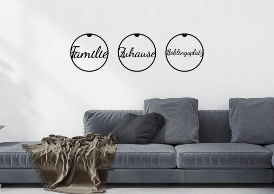 Wanddeko Familie Set LifeSteel