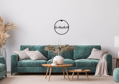 Wanddeko Love Hope Faith LifeSteel