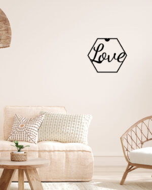 Wanddeko Love Honeycomb Format